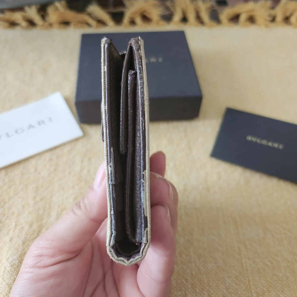 Bvlgari bifold logo wallet refurbished